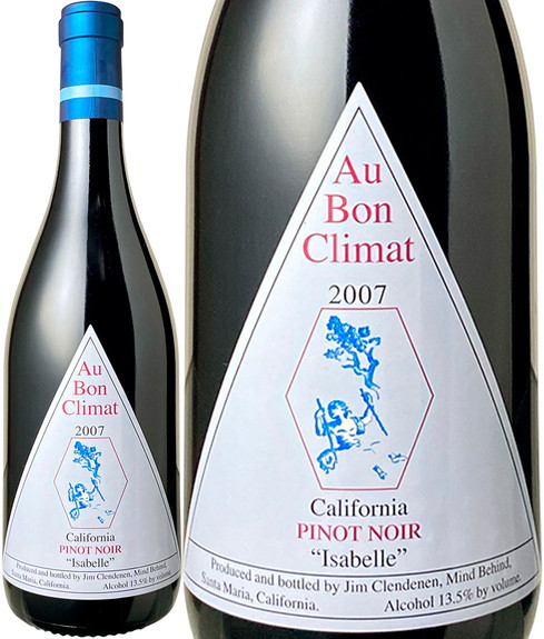 オー・ボン・クリマ　ピノ・ノワール　イザベル　2007　赤　 Au Bon Climat Pinot Noir Isabell  / Jim Clendenen  スピード出荷