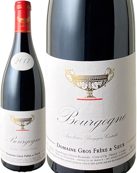 ブルゴーニュ　ルージュ　2017　グロ・フレール・エ・スール　赤　 Bourgogne Rouge / Domaine Gros Frere Et Soeur  スピード出荷